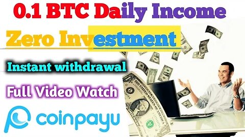 0.1 btc daily income | zero Investment | instant withdrawal | full Video Watch | pcoinpayu