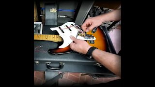 Strat Remodel, Pickguard Install