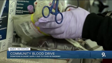 Tucson Association of Realtor's holds blood drive during shortage of blood