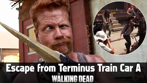 The Walking Dead Season 5 - Escape from being BBQ at Terminus - Behind the scenes Look