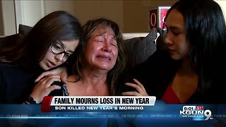 Family mourns loss of son killed New Year's morning