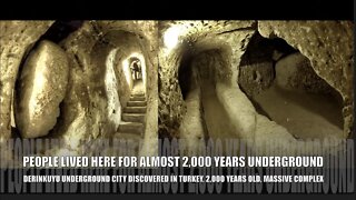 Massive Underground City Discovered in Turkey, People Lived Here For Almost 2,000 Years, Derinkuyu