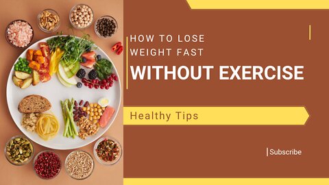 How to Lose Weight Fast Without Exercise l How To Lose Weight Fast without Workout.