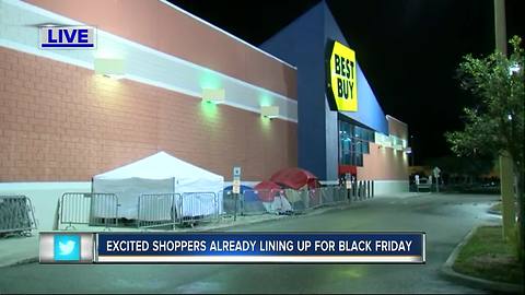 Tampa Black Friday shopper saved spot in line at Best Buy on Monday