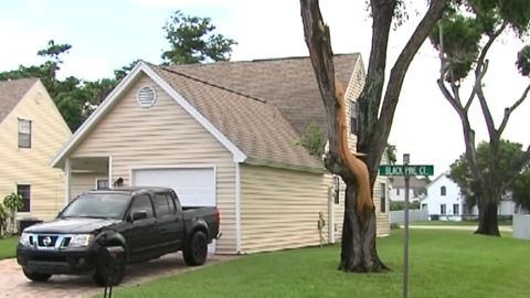 Lightning strikes twice at woman's home