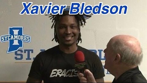 Post-Game Interview with Indiana State's Xaiver Bledson after 94-72 MVC Semifinal Win Over UNI