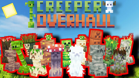 Overview of the modification for Minecraft, introducing new varieties of creepers with animations
