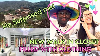 He surprised me with a walk in closet and a whole new wardrobe!!