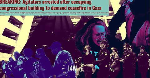 Agitators Arrested After Occupying U.S. Congressional Building And Statue Demanding Gaza Ceasefire