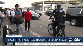 Bag left at LAX check-in causes security scare