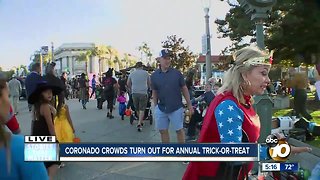 Coronado crowds turn out for annual trick-or-treat event