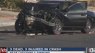 3 dead, 3 injured in North Las Vegas crash