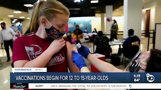 Vaccinations begin for children age 12-15