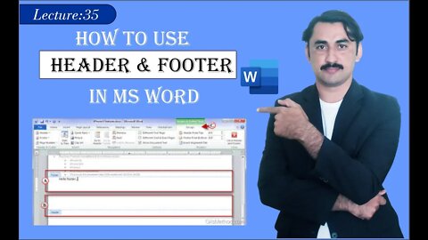 How to Add Headers and Footers to a Microsoft Word Document|Sadar khan tv