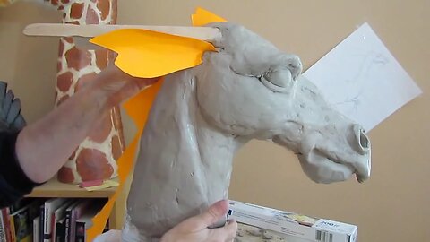Paper Mache Dragon 2 - Clay Head Form