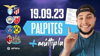 PALPITES DE FUTEBOL PARA HOJE 19 09 2023 + BILHETE DE APOSTA MÚLTIPLA