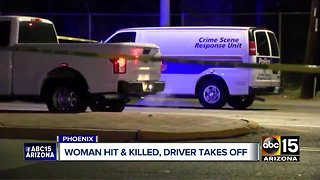 Woman struck and killed by hit-and-run driver in Phoenix