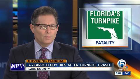 7-year-old boy Fort Pierce dies in Turnpike crash, 3 other children seriously injured