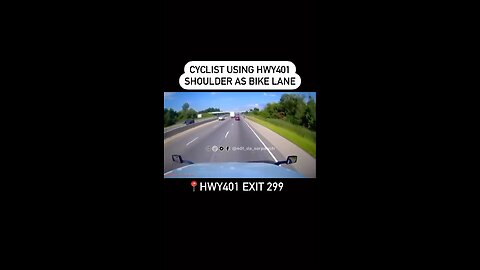 Cyclists riding on highway 401