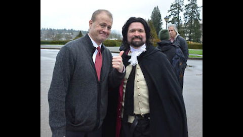 Tim Eyman at the Let’s commit an Act of Free Speech, and get arrested rally in Olympia