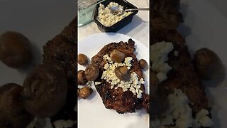 Ribeye Blue Cheese Crumble #steak #Grilled #Ribeye