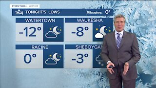 Temps drop to around zero in Milwaukee Wednesday evening