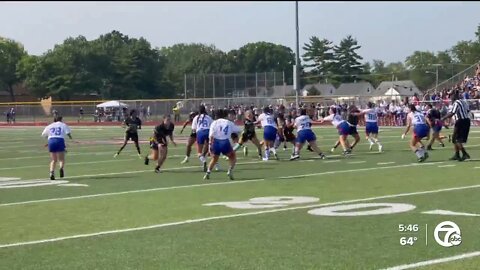 Powderpuff football rivalry between Regina and marian