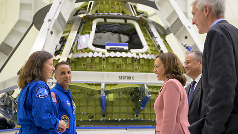 The vice president Kamala Harris visit NASA