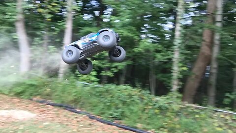 Traxxas X-Maxx Bashes New Jumps In The Backyard