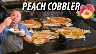 PEACH COBBLER CAKES ON THE BLACKSTONE GRIDDLE!