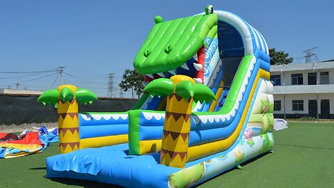 Inflatable Crocodile Slide #inflatables #inflatable #trampoline #slide #bouncer #catle #jumping