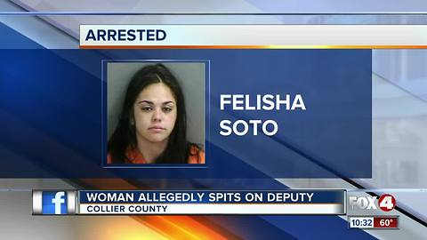 Woman on Xanax spits on Collier County deputy