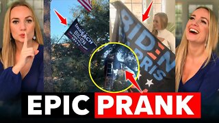 Attempting to Hang a BIDEN Flag in TRUMP Country