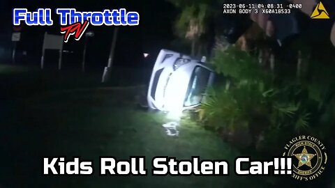 Kids Roll Stolen Car And Try To Hide!