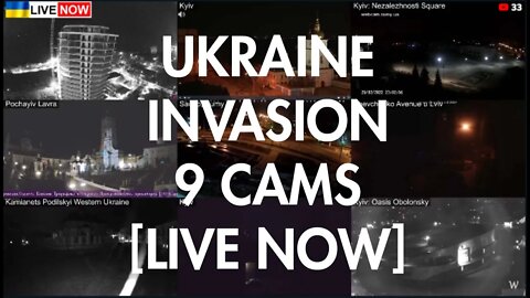 9 CAMS - WAR IN #UKRAINE [#Russia INVADES #Kyiv] - Odessa, Pochayiv Lavra, Sadko + MORE..