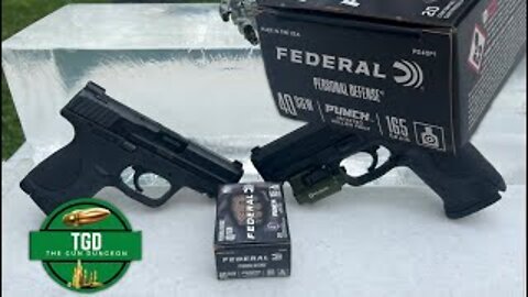 Federal Premium Punch 40 S&W 165g | Clear Ballistics Gel Test | S&W M&P Subcompact and Fullsize