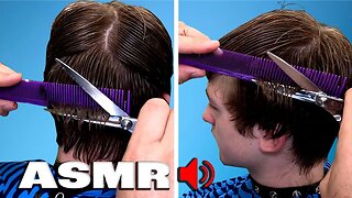 Barber ASMR Haircuts 30 Minutes No talking | Scissor Cutting