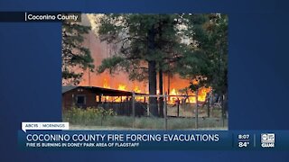 Fire in Coconino County causes evacuations