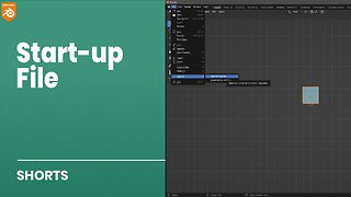 How to change your startup file options in Blender | Quick Tip | #shorts