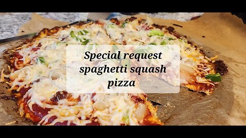 Special request spaghetti squash pizza #pizza #spaghettisquash