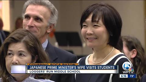 Japanese Prime Minister's wife meets with Boca Raton students