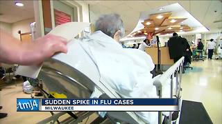 Flu cases spike dramatically, including in Wisconsin