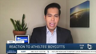Reaction to athletes' boycotts