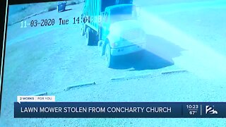 Lawn mower stolen from church