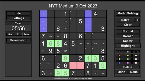 Mistakes to Avoid in Medium Sudoku Puzzles - 2023 10 09 (NYT)