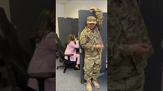 #shortsvideo - Military husband surprises wife at work!