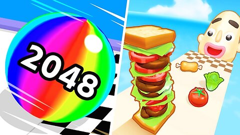 Ball Run 2048 | Sandwich Runner All Levels Gameplay Android,iOS New Update