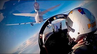 Choppy Air EA-18G Growler Cockpit View Aerial Refueling off a KC-10 Extender