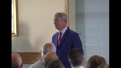 Nigel doing a speech for general election 2024