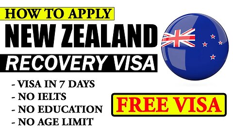 HOW TO APPLY RECOVERY VISA NEW ZEALAND 2023 Recovery jobs in NEW ZEALAND RECOVERY VISA itsa2zservic